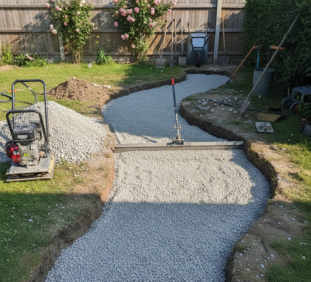 Lay Brick Border Garden Edging