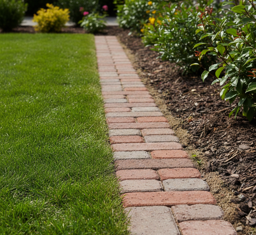 Lay Brick Border Garden Edging