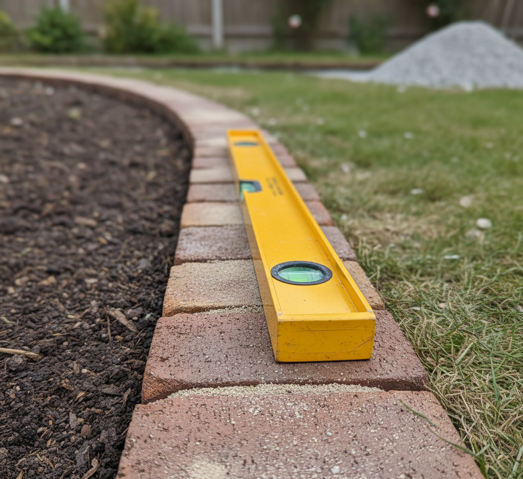 Lay Brick Border Garden Edging