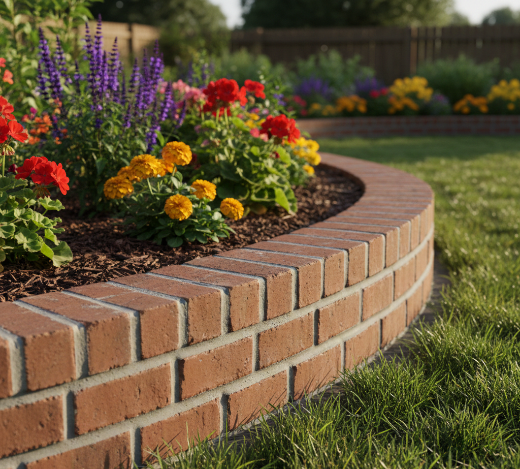 Lay Brick Border Garden Edging