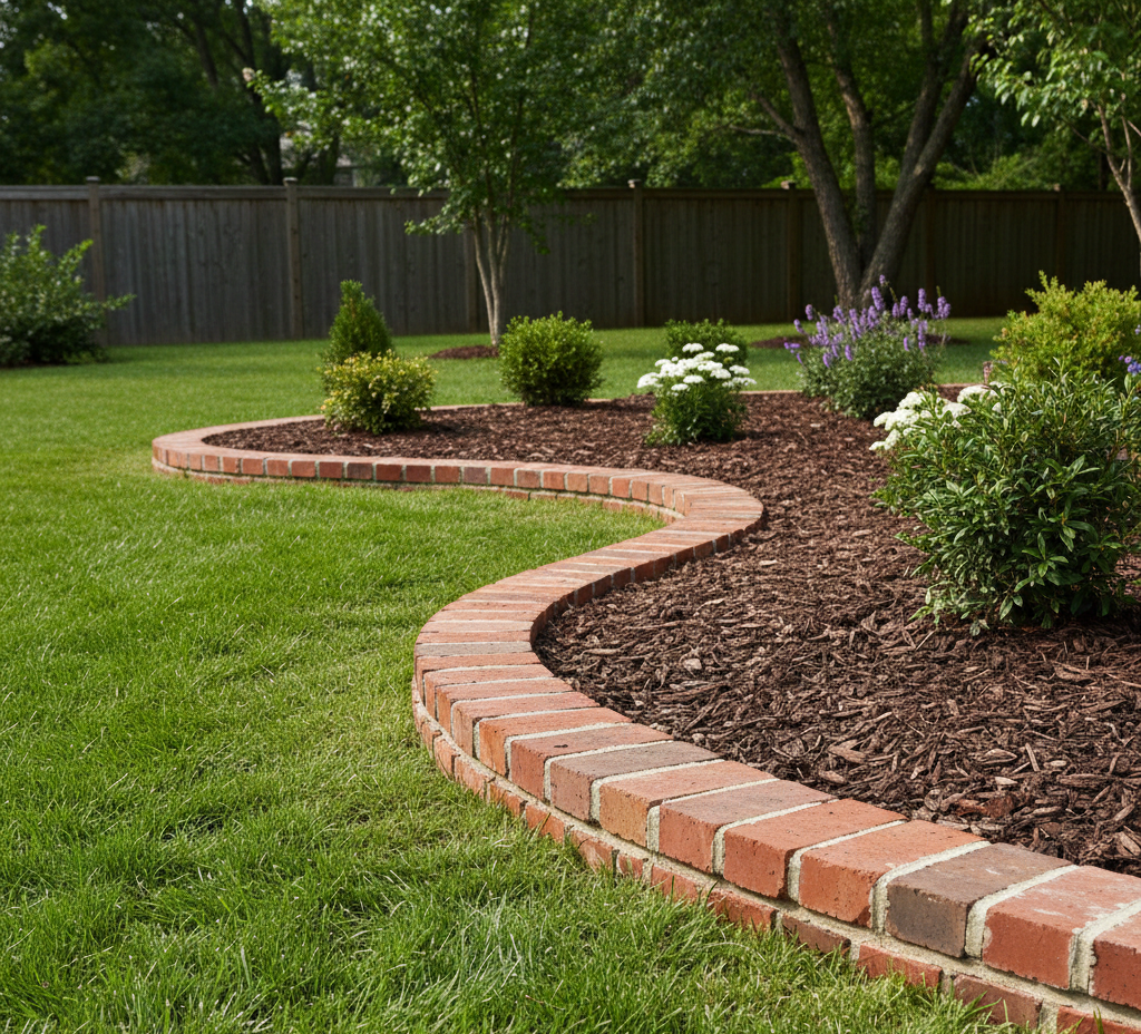 Lay Brick Border Garden Edging