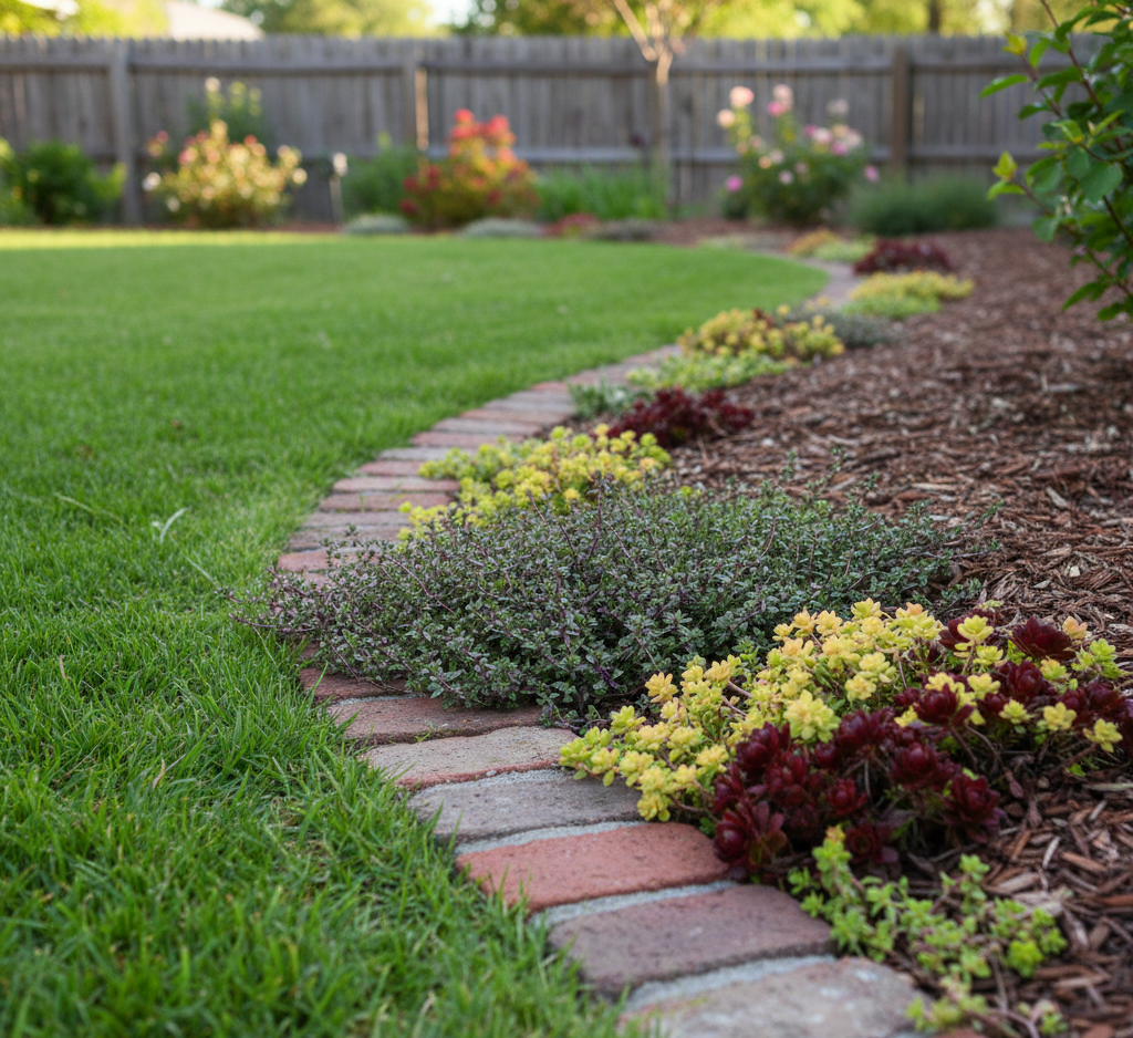 Lay Brick Border Garden Edging
