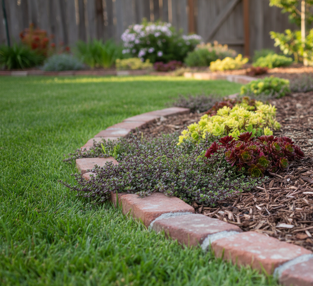 Lay Brick Border Garden Edging