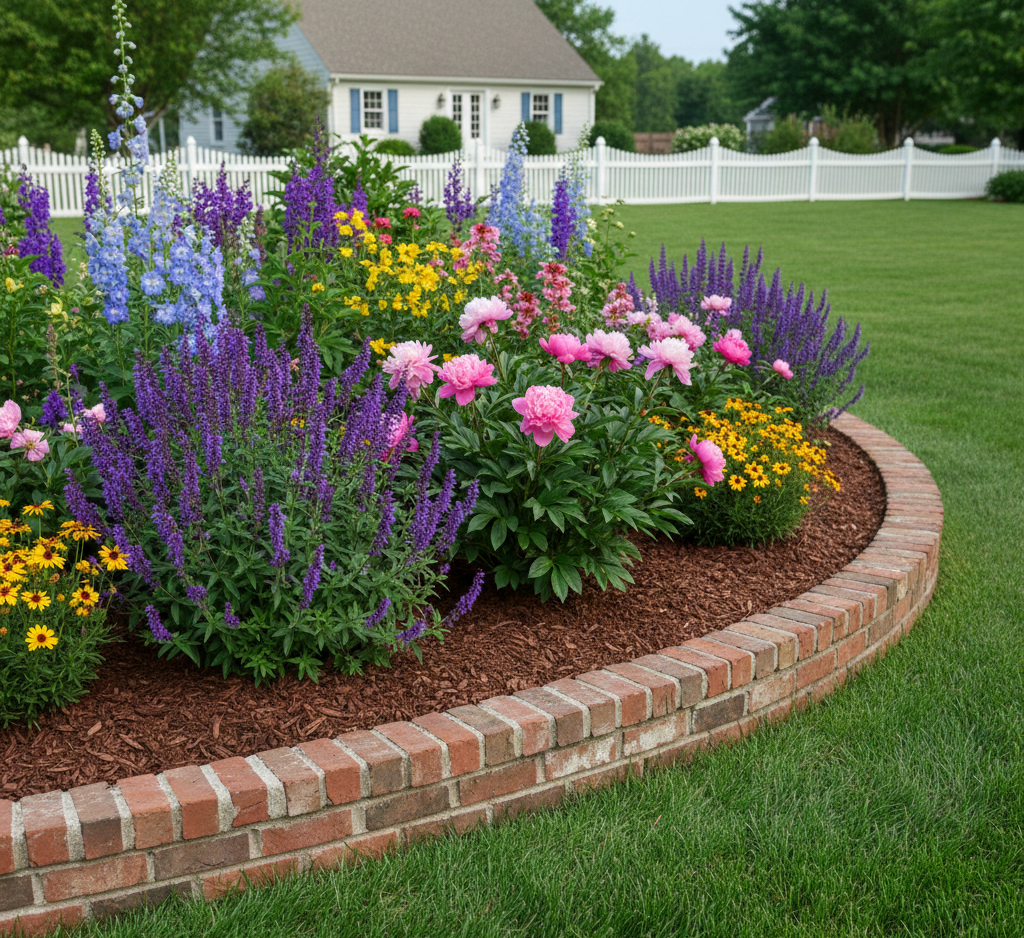 Lay Brick Border Garden Edging