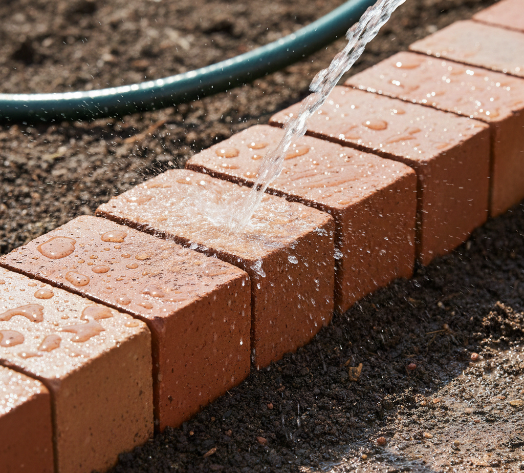 Lay Brick Border Garden Edging