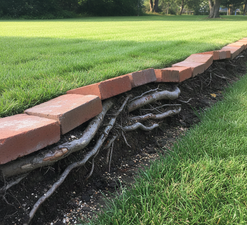 Lay Brick Border Garden Edging