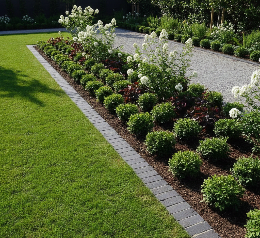 Lay Brick Border Garden Edging