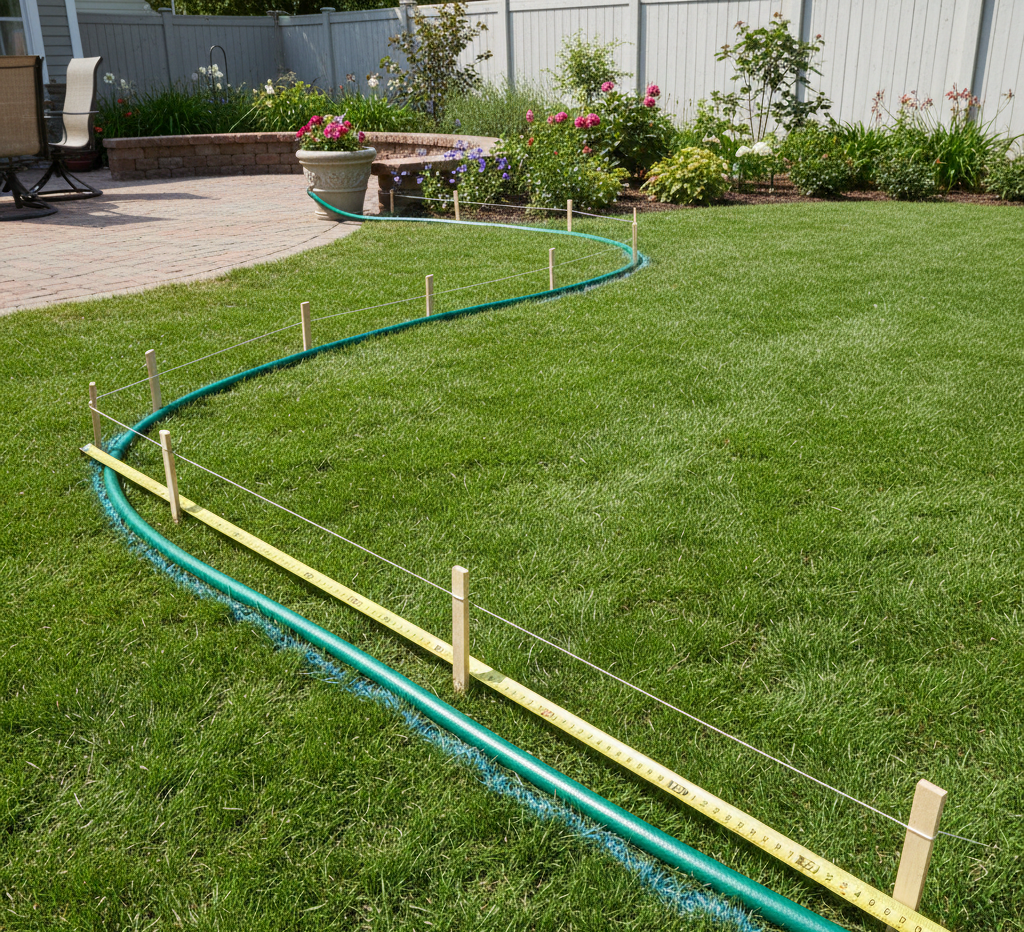 Lay Brick Border Garden Edging