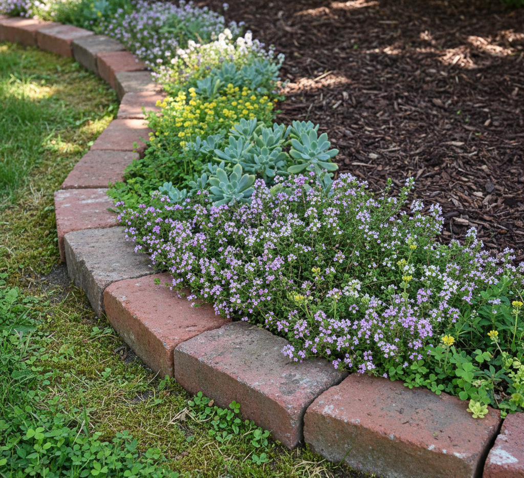 Lay Brick Border Garden Edging
