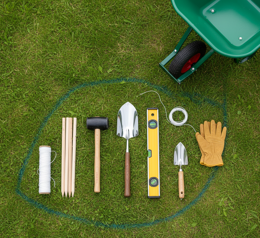 Lay Brick Border Garden Edging