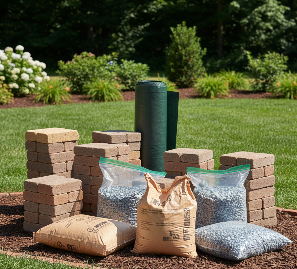 Lay Brick Border Garden Edging