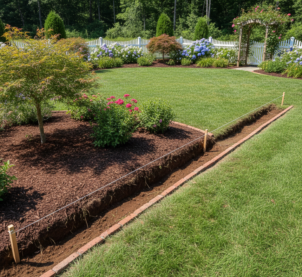 Lay Brick Border Garden Edging