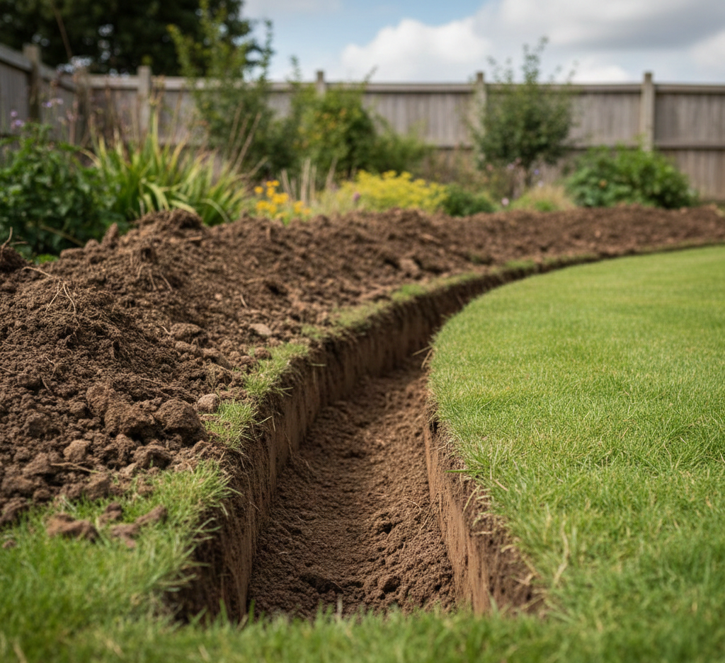 Lay Brick Border Garden Edging