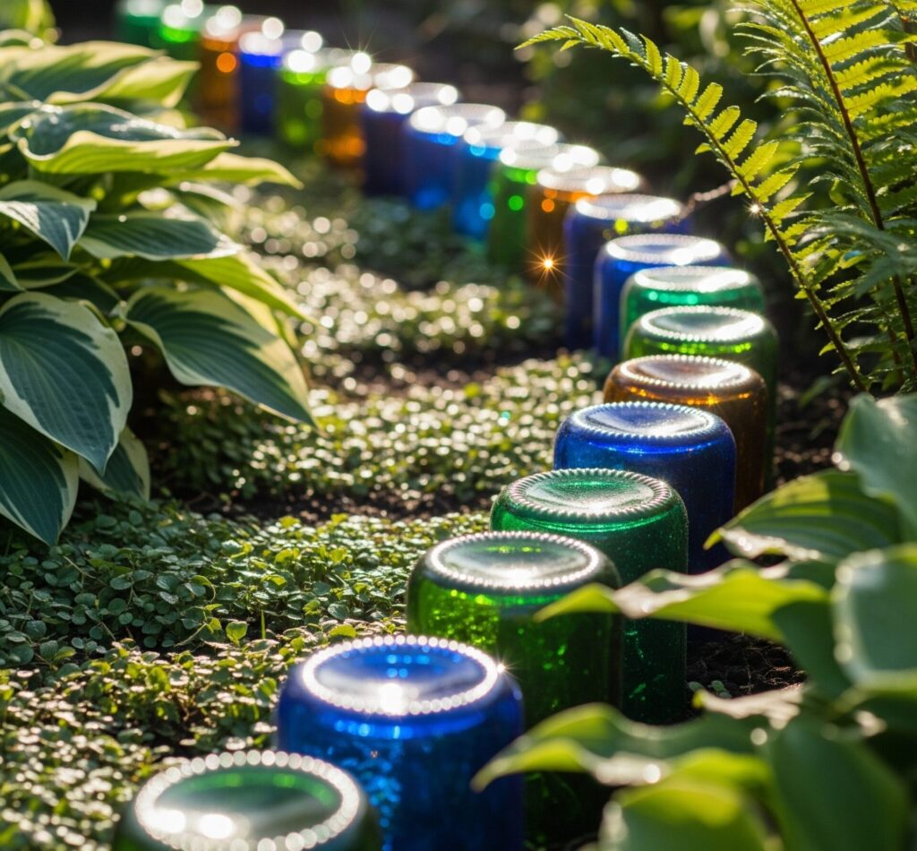 Glass Bottles In Your Garden