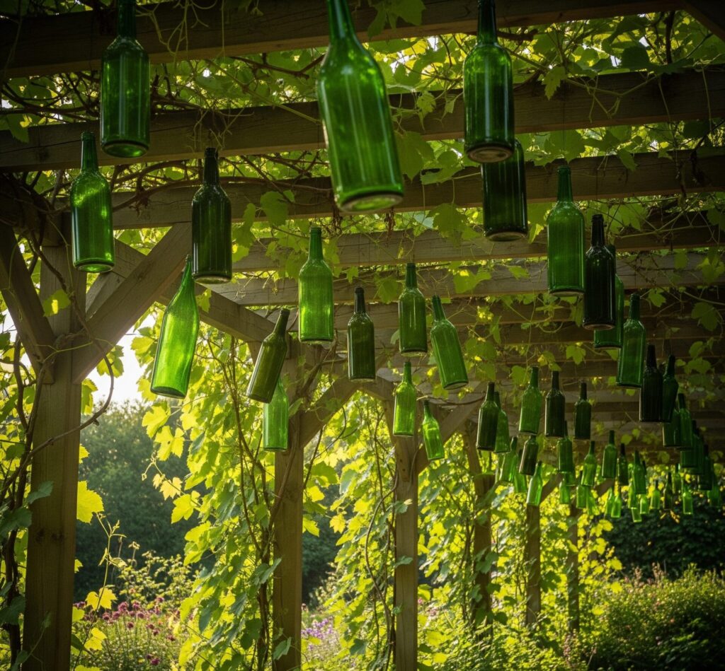 Glass Bottles In Your Garden