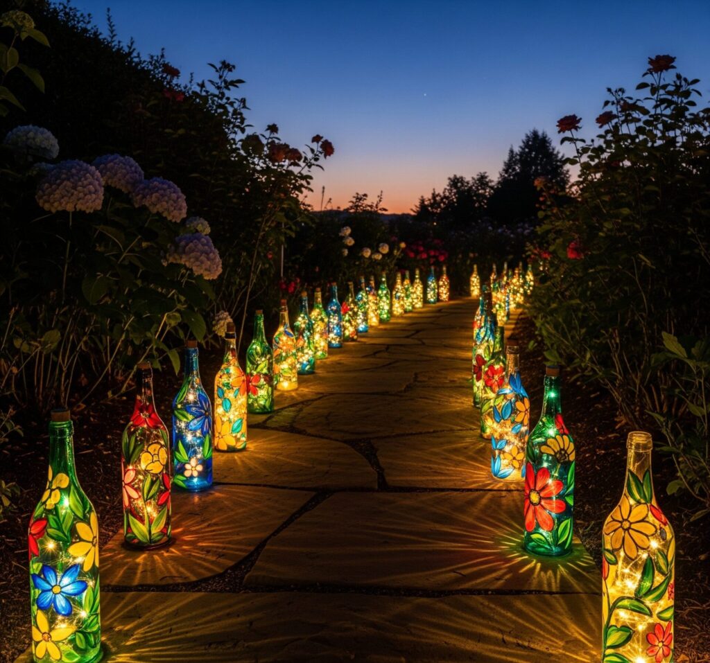 Glass Bottles In Your Garden