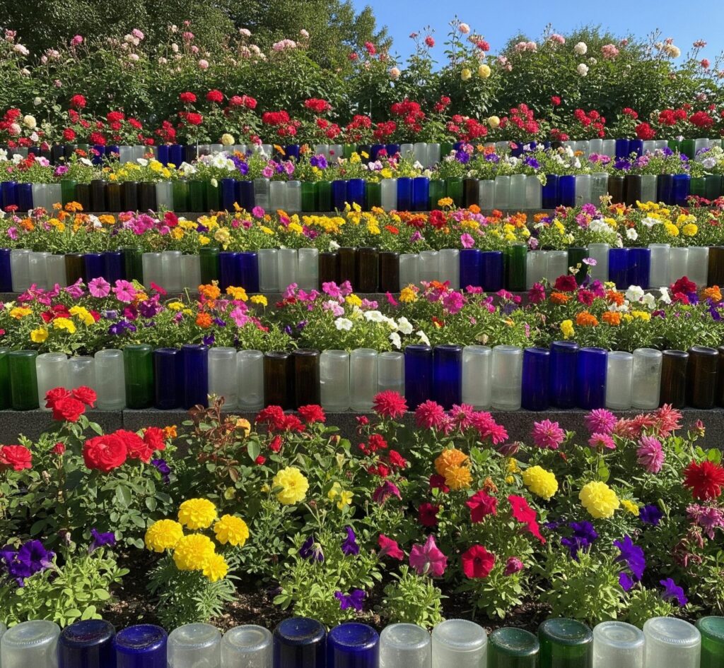 Glass Bottles In Your Garden