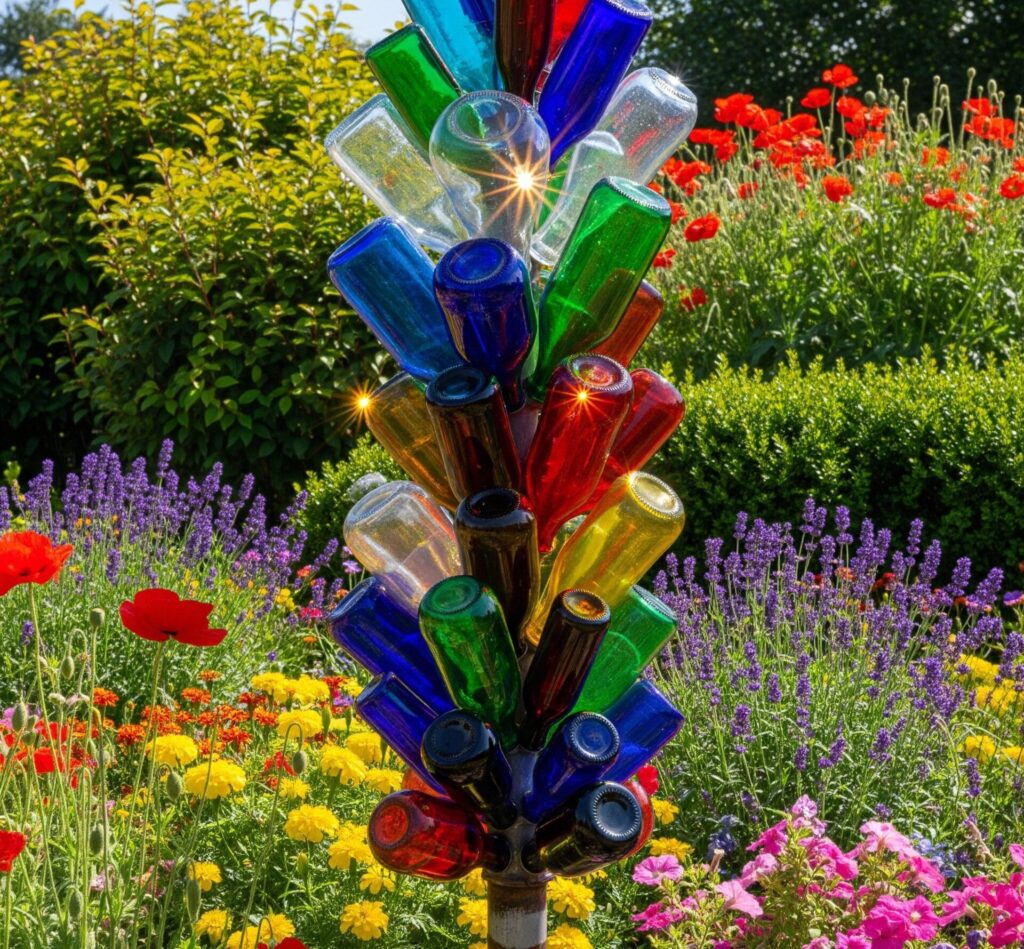 Glass Bottles In Your Garden