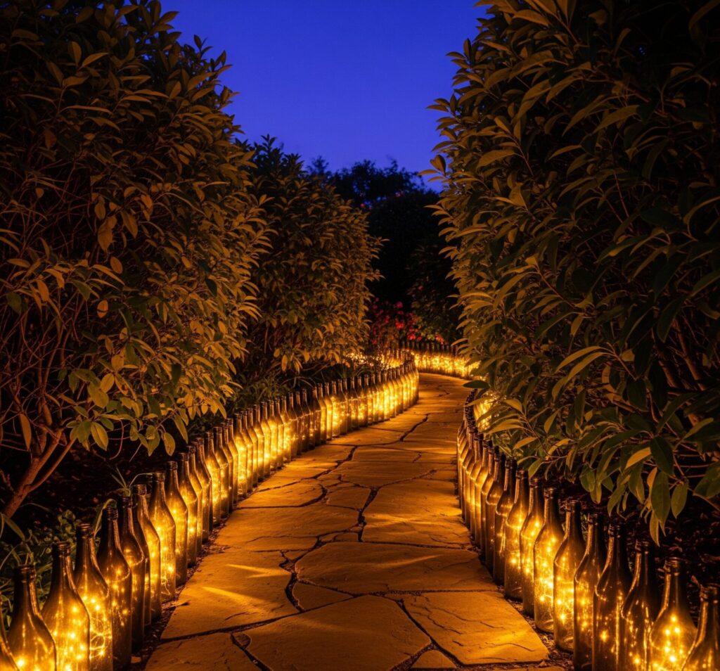 Glass Bottles In Your Garden