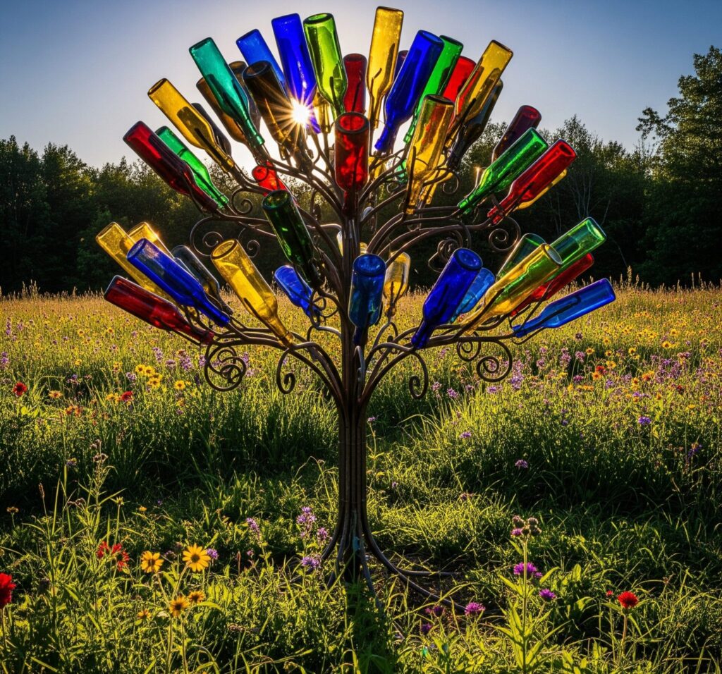 Glass Bottles In Your Garden