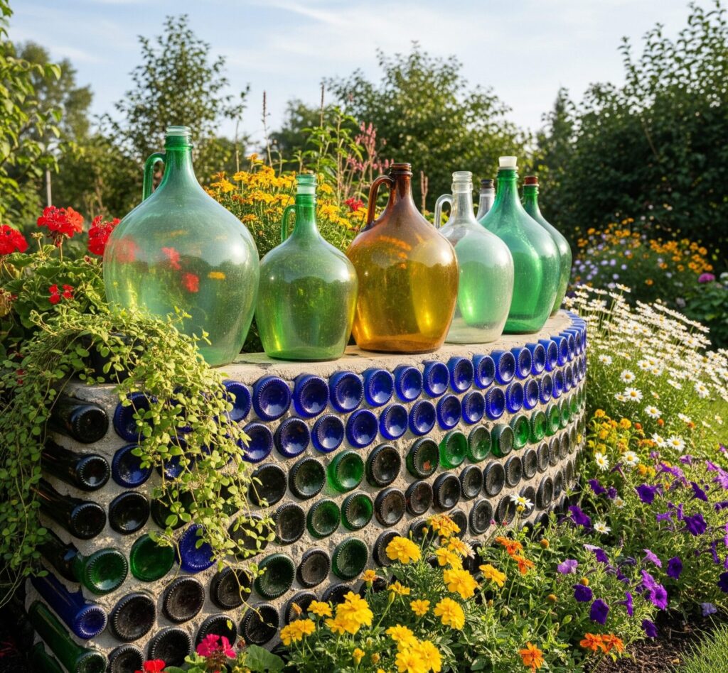 Glass Bottles In Your Garden
