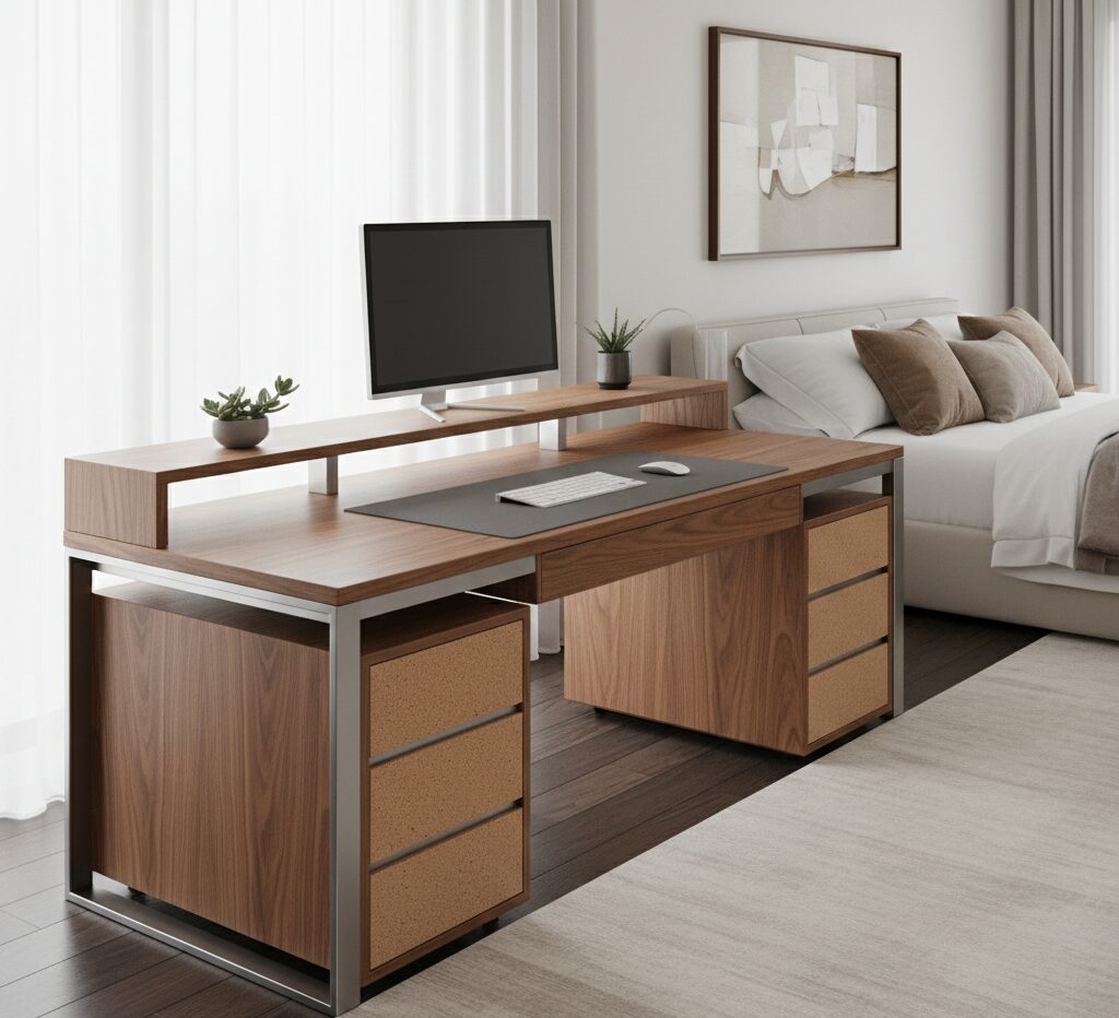 Bedroom With Study Table