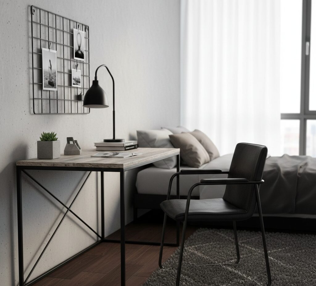 Bedroom With Study Table