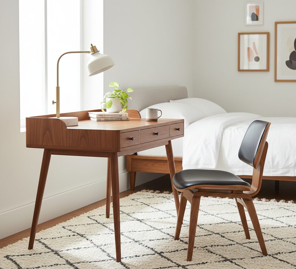 Bedroom With Study Table