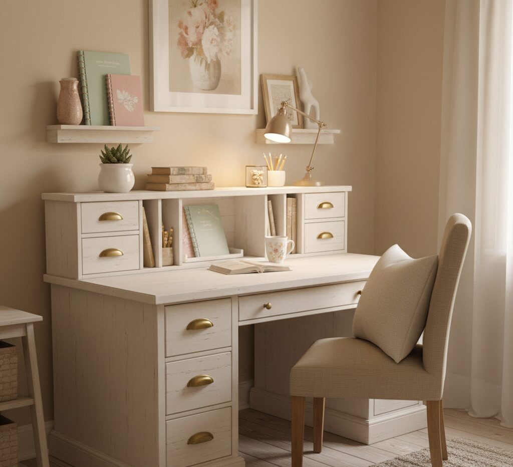 Bedroom With Study Table