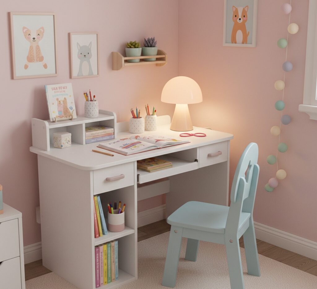 Bedroom With Study Table