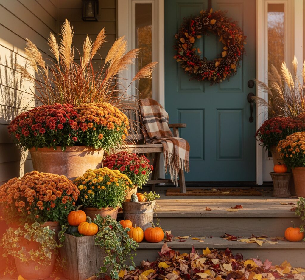 Front Porch Flower Ideas with Vibrant Colors