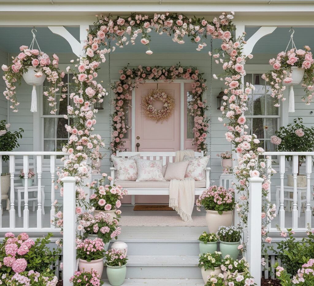 Front Porch Flower Ideas with Vibrant Colors