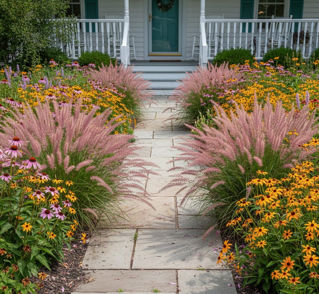 Front Porch Flower Ideas with Vibrant Colors