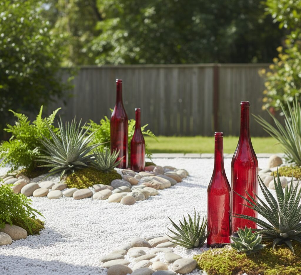 Use Glass Bottles In Your Garden