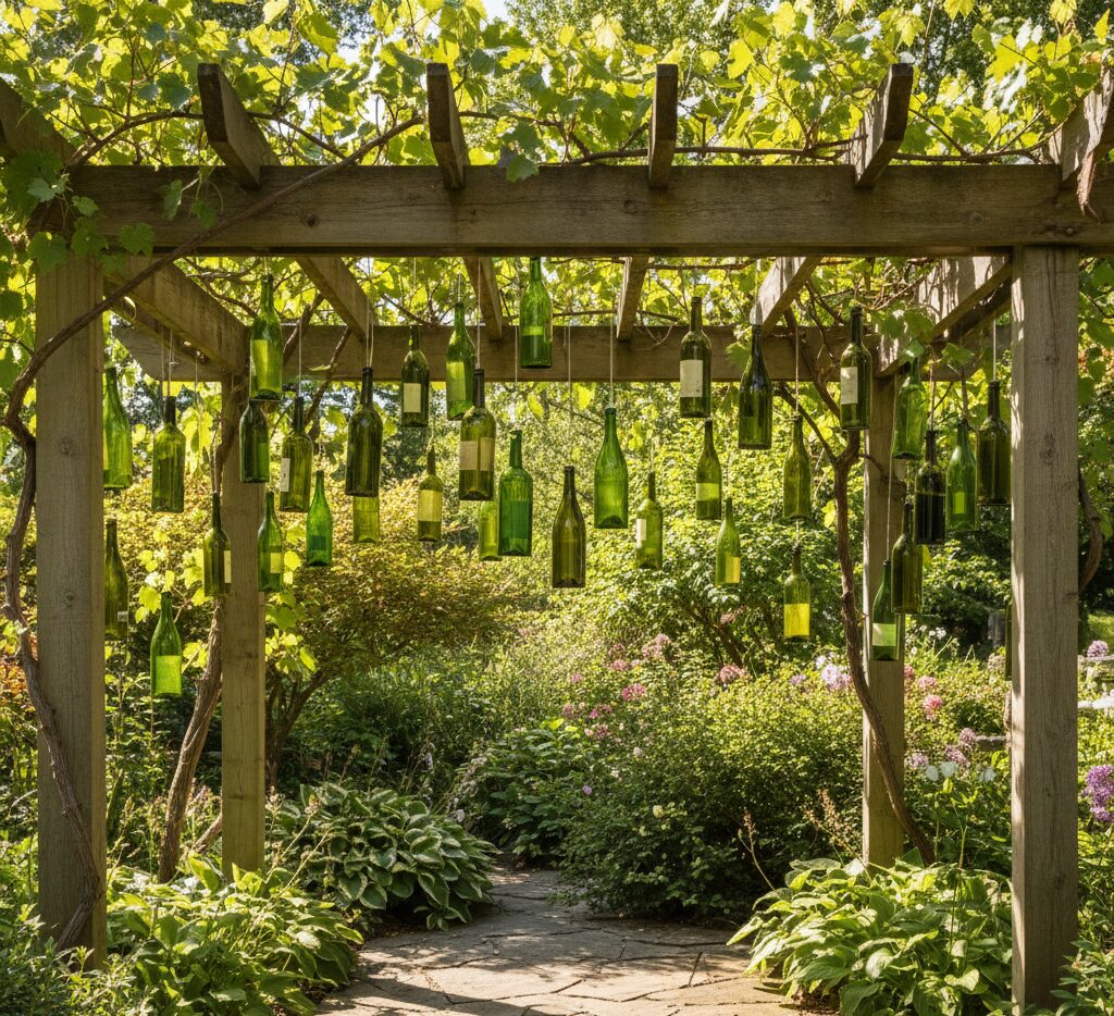 Use Glass Bottles In Your Garden