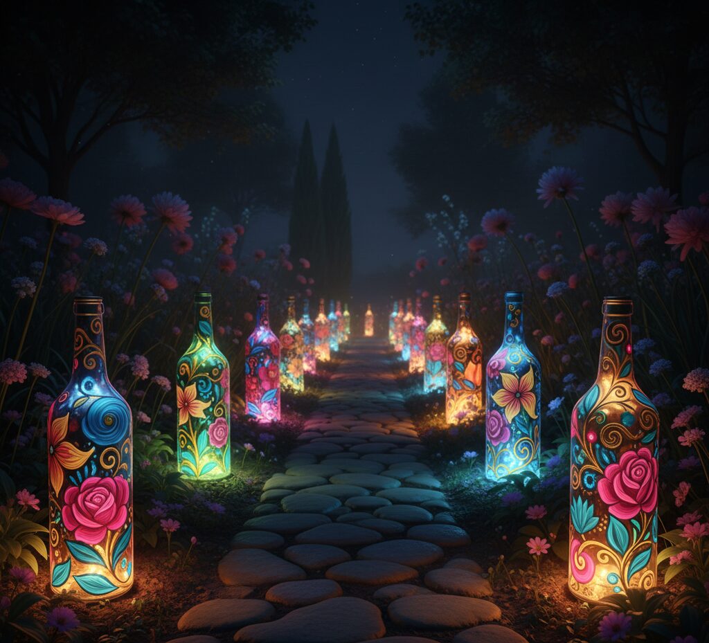 Use Glass Bottles In Your Garden