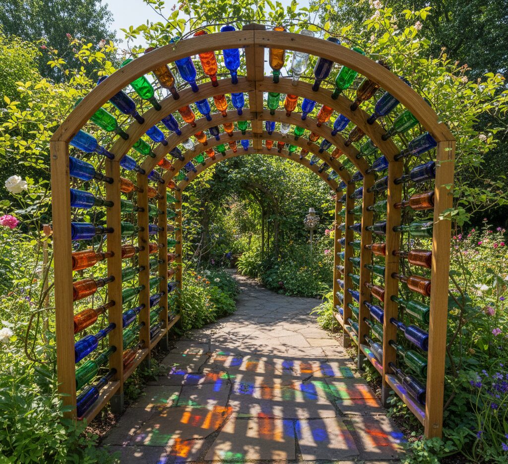 Use Glass Bottles In Your Garden