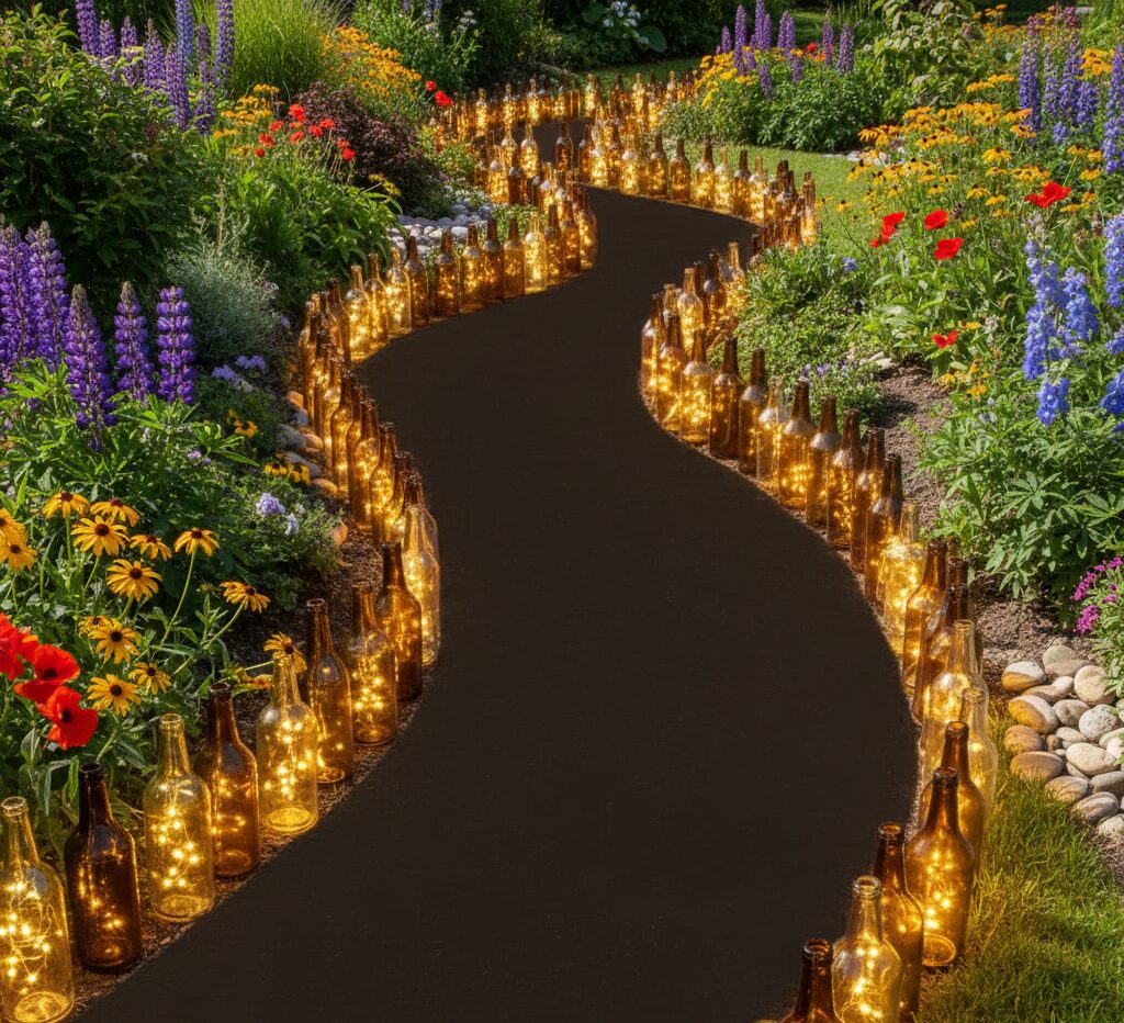 Use Glass Bottles In Your Garden