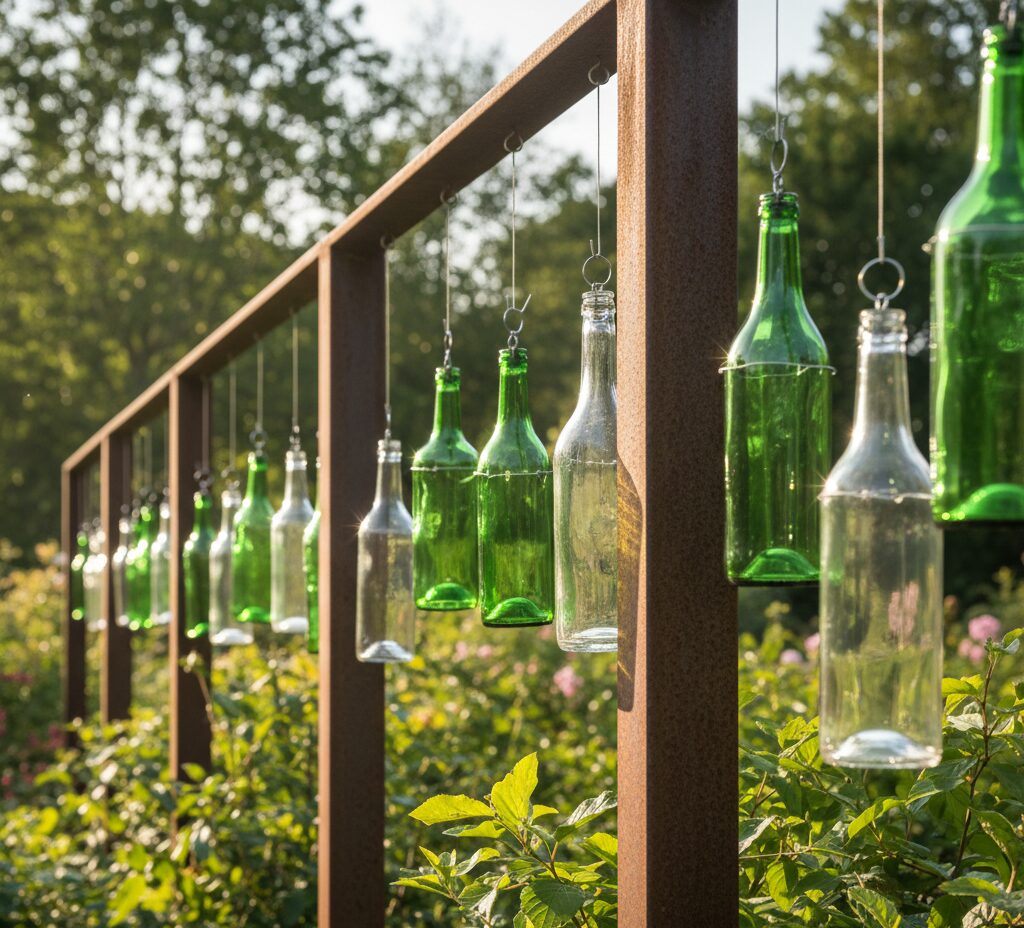 Use Glass Bottles In Your Garden
