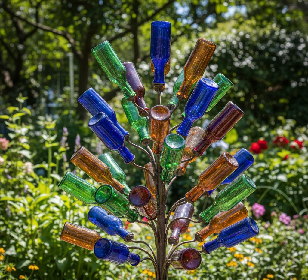 Use Glass Bottles In Your Garden