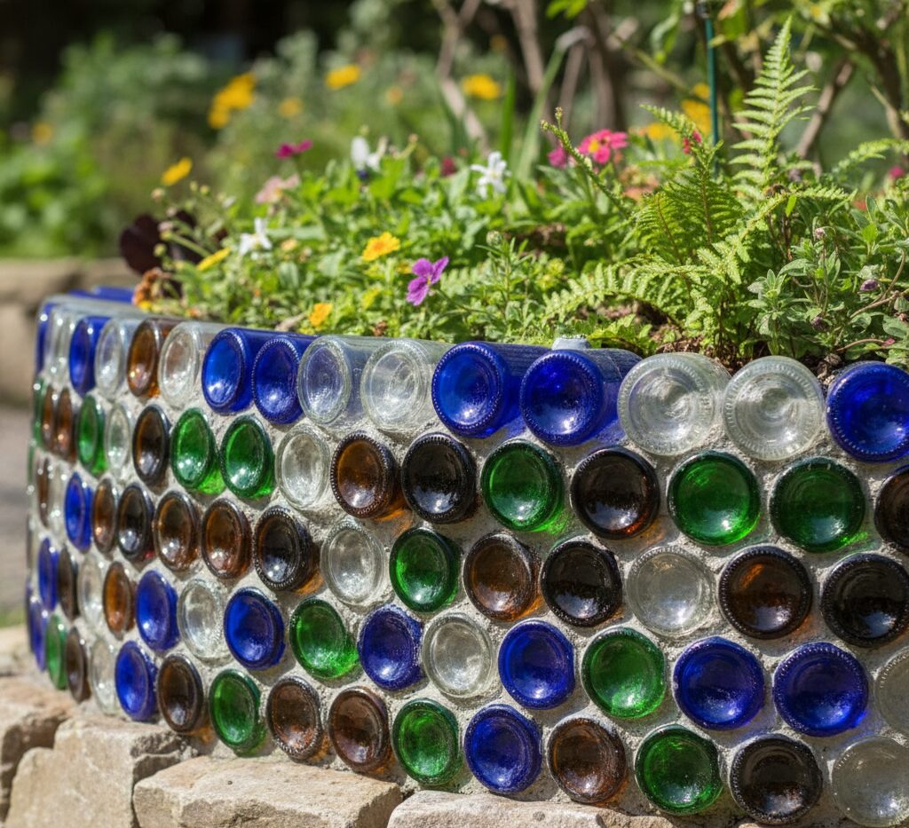 Use Glass Bottles In Your Garden