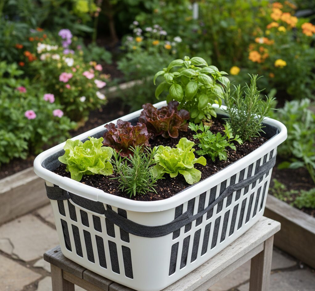 Laundry Basket Around Your Garden