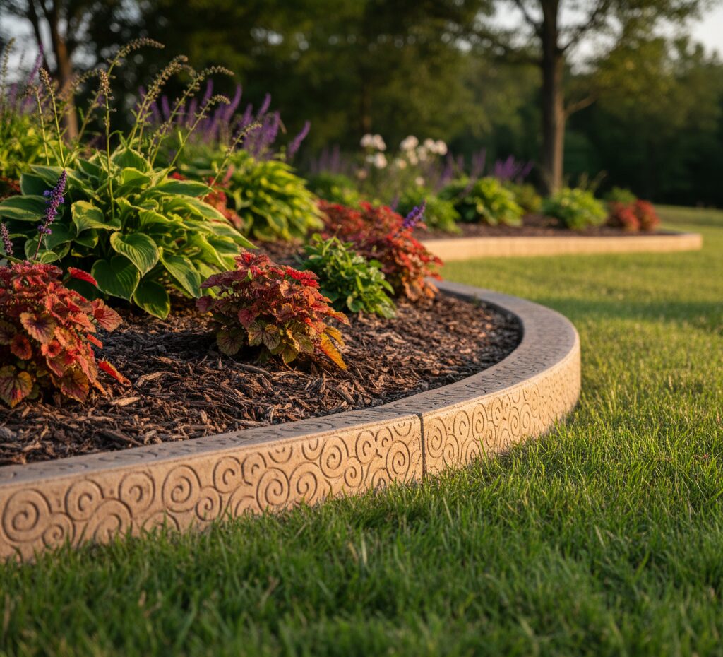 Lawn Edging On A Slope