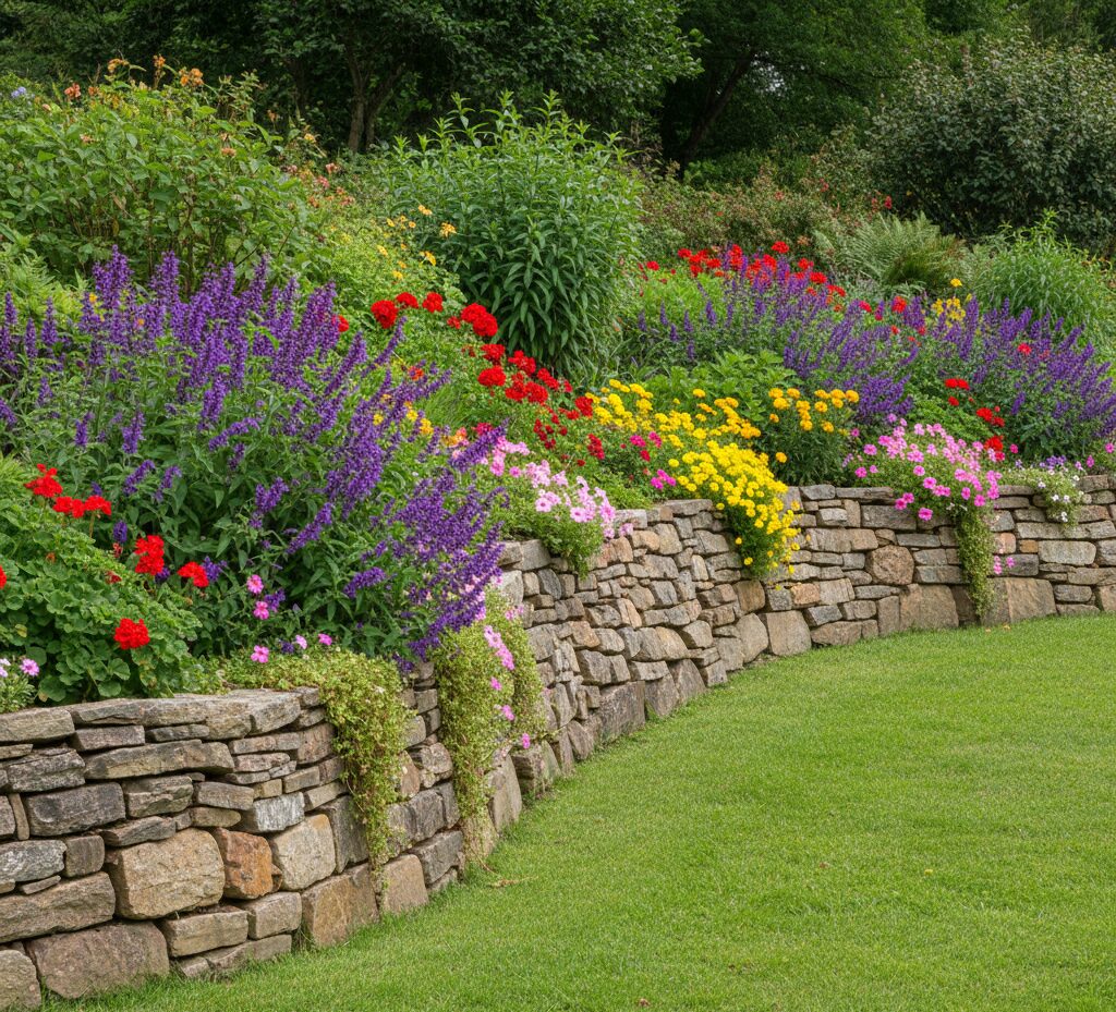 Lawn Edging On A Slope