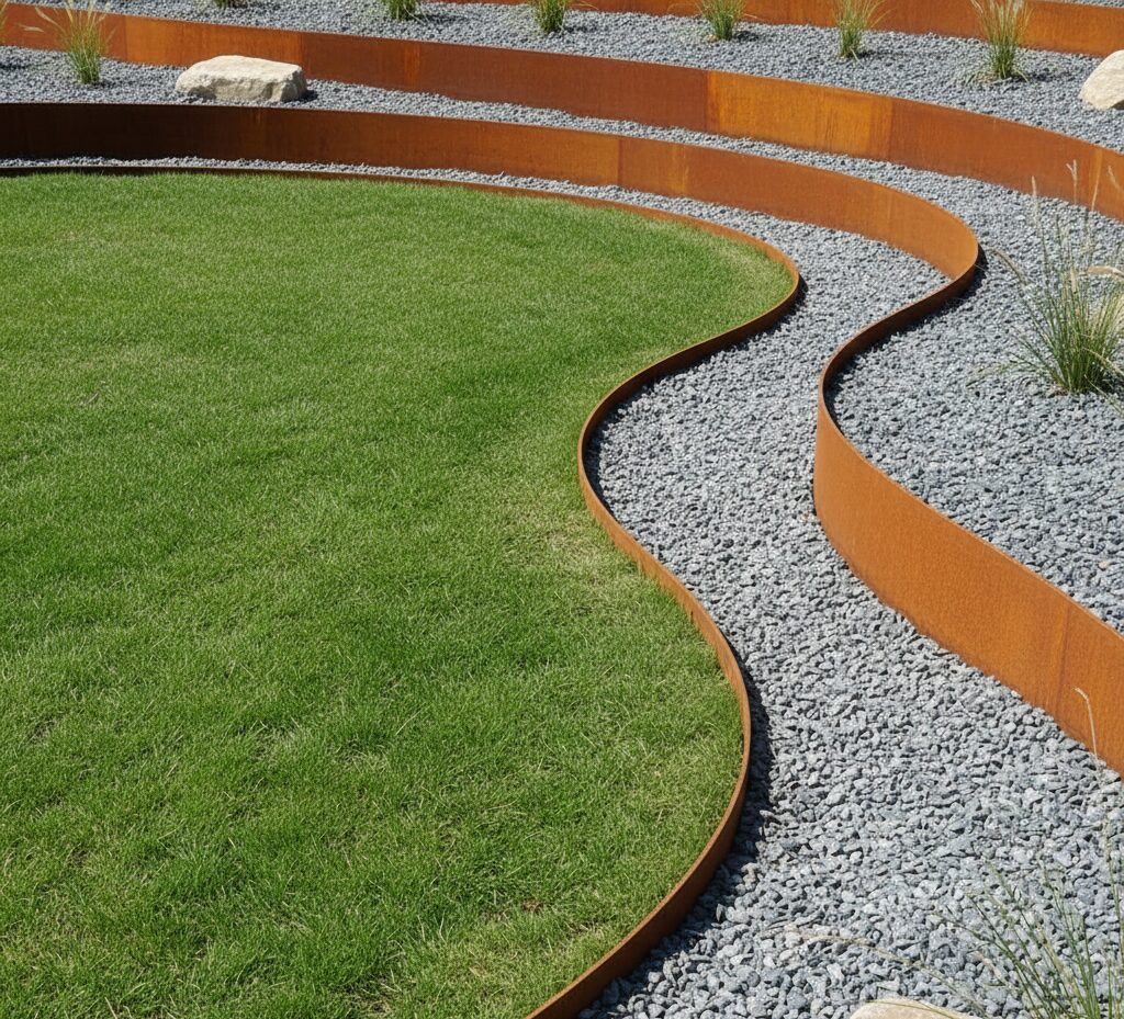 Lawn Edging On A Slope