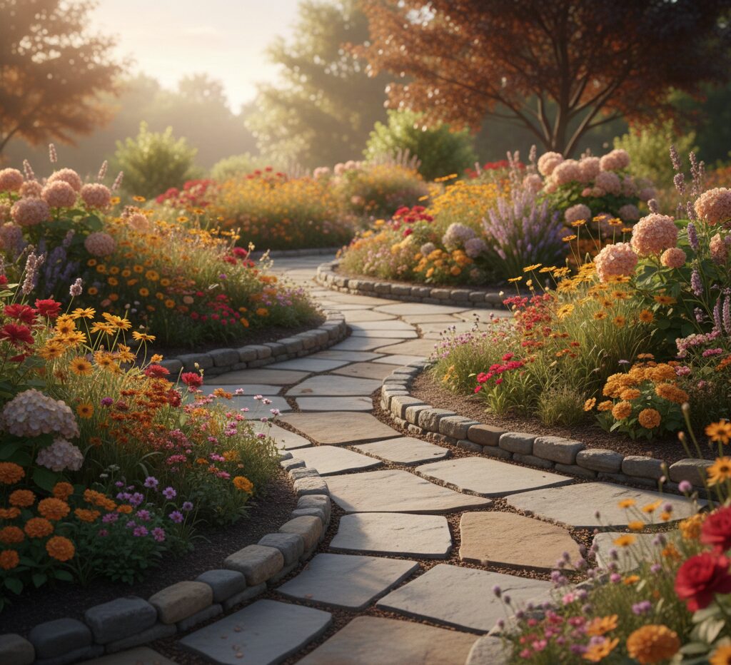 Lawn Edging On A Slope