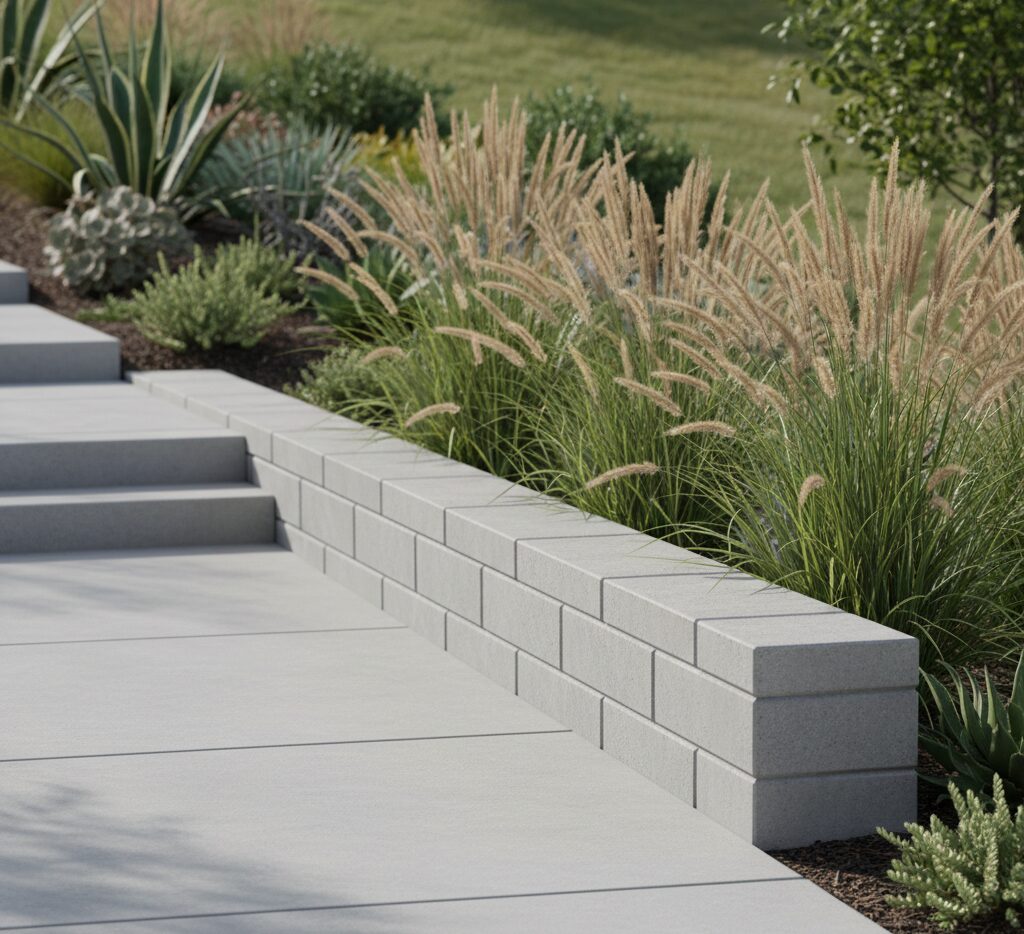 Lawn Edging On A Slope