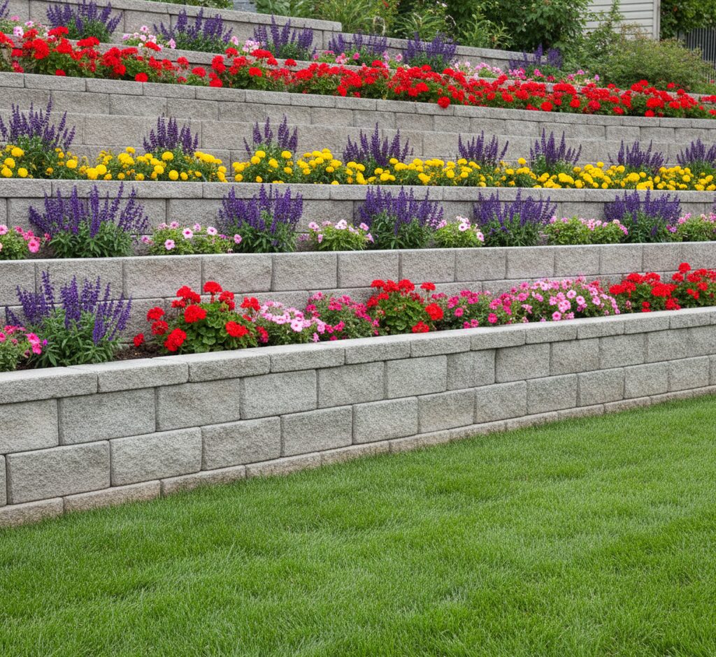 Lawn Edging On A Slope