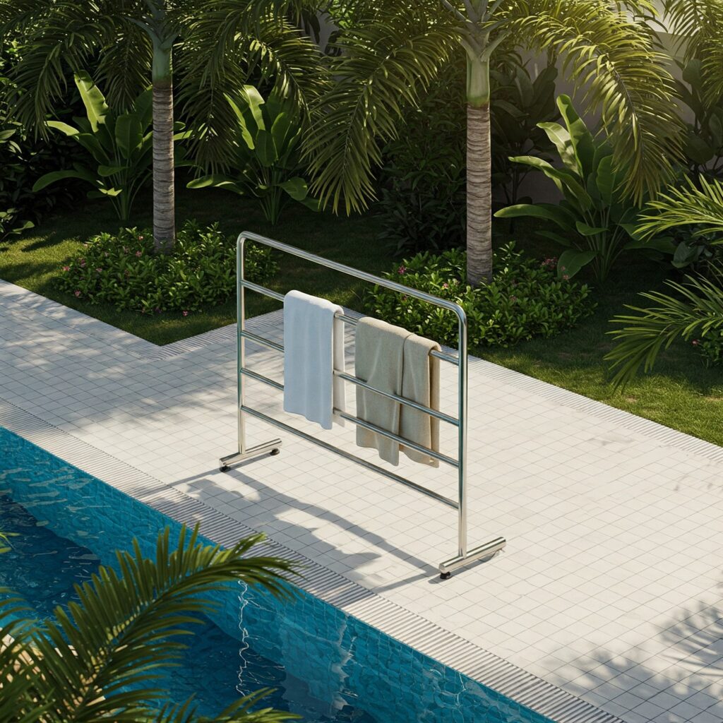 10 Creative Outdoor Pool Towel Rack Ideas to Keep Your Poolside Organized