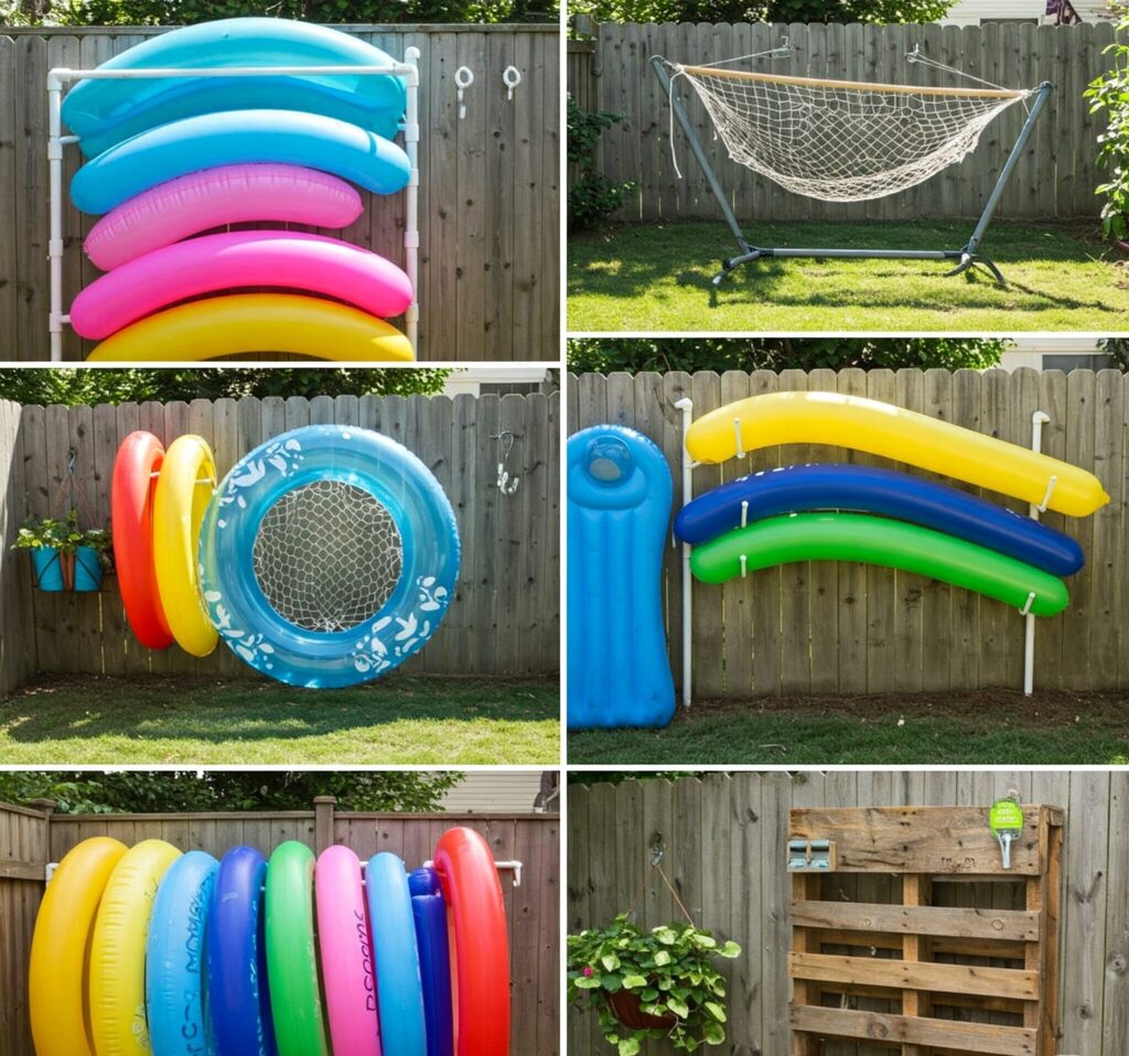 Fence-Mounted Pool Float Storage: 7 Easy DIY Ideas to Save Space